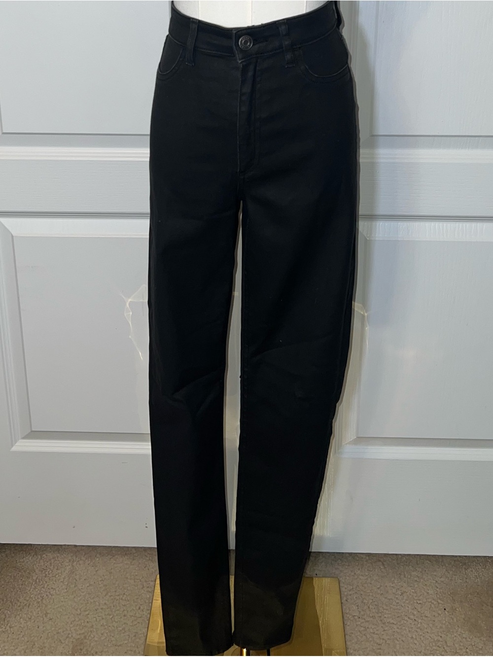 ASOS Tall Black Coated Skinny Jeans for Women — High-Rise Stretch Fit